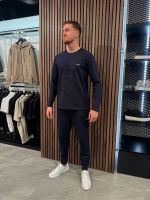 Boss - Waffle LS-Shirt - Blauw