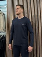Boss - Waffle LS-Shirt - Blauw