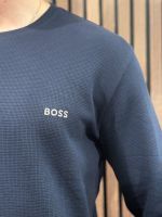 Boss - Waffle LS-Shirt - Blauw
