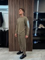 Boss - Waffle LS-Shirt - Middelbruin