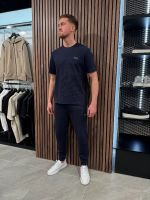 Boss - Waffle T-Shirt - Blauw