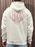 Croyez - Croyez Stiched Heart Zip Hoodie - Wit