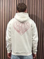 Croyez - Croyez Stiched Heart Zip Hoodie - Wit