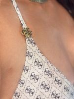 Guess - 4G Rem Padding Bikini Topje - Beige