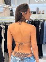 Guess - 4G Rem Padding Triangle Bikini Topje - Bruin