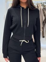 Guess Active - 3D Peony Zipper Hoodie Jacket - Zwart