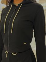 Guess Active - 3D Peony Zipper Hoodie Jacket - Zwart