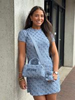 Guess Active - 4G Allover Jacquard Mini Dress - Blauw