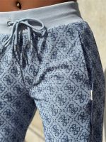Guess Active - 4G Allover Jacquard Wide Leg P - Blauw