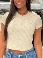 Guess Active - 4G Allover Ss Tee - Beige