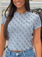 Guess Active - 4G Allover Ss Tee - Blauw