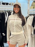 Guess Active - 4G Jacquard Full Zip Sweatshirt - Beige