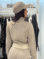 Guess Active - 4G Jacquard Full Zip Sweatshirt - Beige