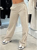 Guess Active - 4G Jacquard Straight Leg Pants - Beige