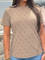 Guess Active - 4G Rhombus Aop Jacquard Boxy T - Bruin