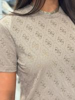 Guess Active - 4G Rhombus Aop Jacquard Boxy T - Bruin