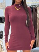 Guess Active - Alba High Neck Ls Dress - Rood