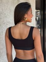 Guess Active - Blossom Rib Bralette - Zwart