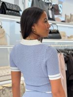 Guess Active - Gabry Ss Cropped Polo Swtr - Blauw