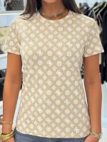 Guess Active - Gloria Peony Ss T-shirt - Beige