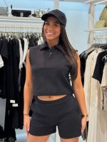 Guess Active - Habi Crop Sleeveless Polo - Zwart