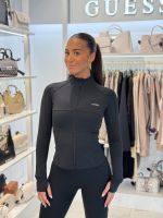 Guess Active - Margot Ls Zip Active Top - Zwart