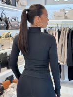 Guess Active - Margot Ls Zip Active Top - Zwart