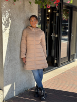 Guess Active - New Aleta Long Puffer Jacket - Beige