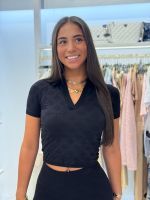 Guess Active - Peony Aop Seamless Ss Top - Zwart
