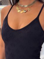 Guess Active - Peony Aop Seamless Top - Zwart