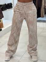 Guess Active - Sequins Wide Leg Pants - Beige