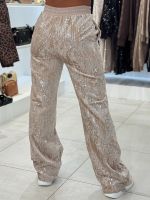 Guess Active - Sequins Wide Leg Pants - Beige