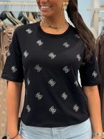 Guess Active - Silvy 4G Ss Cn T-shirt - Zwart
