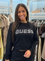 Guess Active - Silvy Logo Rhinestones Cn - Zwart