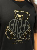 Guess Active - Rhinestone Bear Boxy T-shirt - Zwart