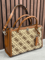Guess - Audrey Logo Girlfriend Satchel - Bruin