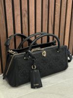 Guess - Audrey Logo Sml Gfrnd Satchel - Zwart