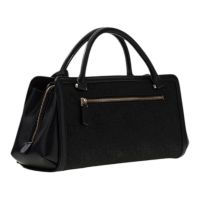 Guess - Audrey Logo Sml Gfrnd Satchel - Zwart