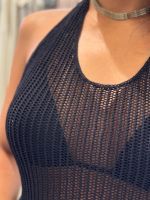 Guess - Aura Net Stitch Dress Swtr - Zwart