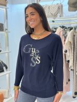 Guess - Bat Sleeve Kassidy Logo Swtr - Blauw