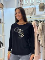 Guess - Bat Sleeve Kassidy Logo Swtr - Zwart