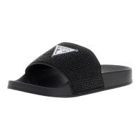 Guess - Beach Slippers W / Rhinestones - Zwart