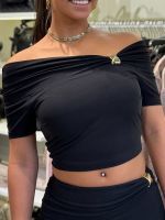 Guess - Brigitte Off Shoulder Top - Zwart