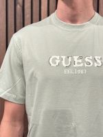Guess - Cn Ss Guess Logo Contrast Stit - Groen