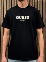 Guess - Cn Ss Guess Logo Contrast Stit - Zwart