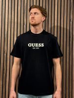 Guess - Cn Ss Guess Logo Contrast Stit - Zwart
