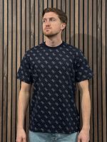 Guess - Cn Ss Jacquard 4G Knit Top - Blauw