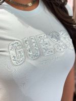 Guess - Cn Ss Logo Lace Tee - Groen