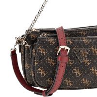 Guess - Noelle Dbl Pouch Crossbody - Bruin