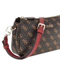 Guess - Noelle Dbl Pouch Crossbody - Bruin